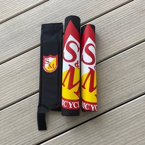 COPY - S&M BMX BIKE SHIELD PAD SET RACING RETRO BICYCLE FIT CULT SE ODYSSEY HOL…